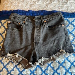 Anthropologie black denim shorts
